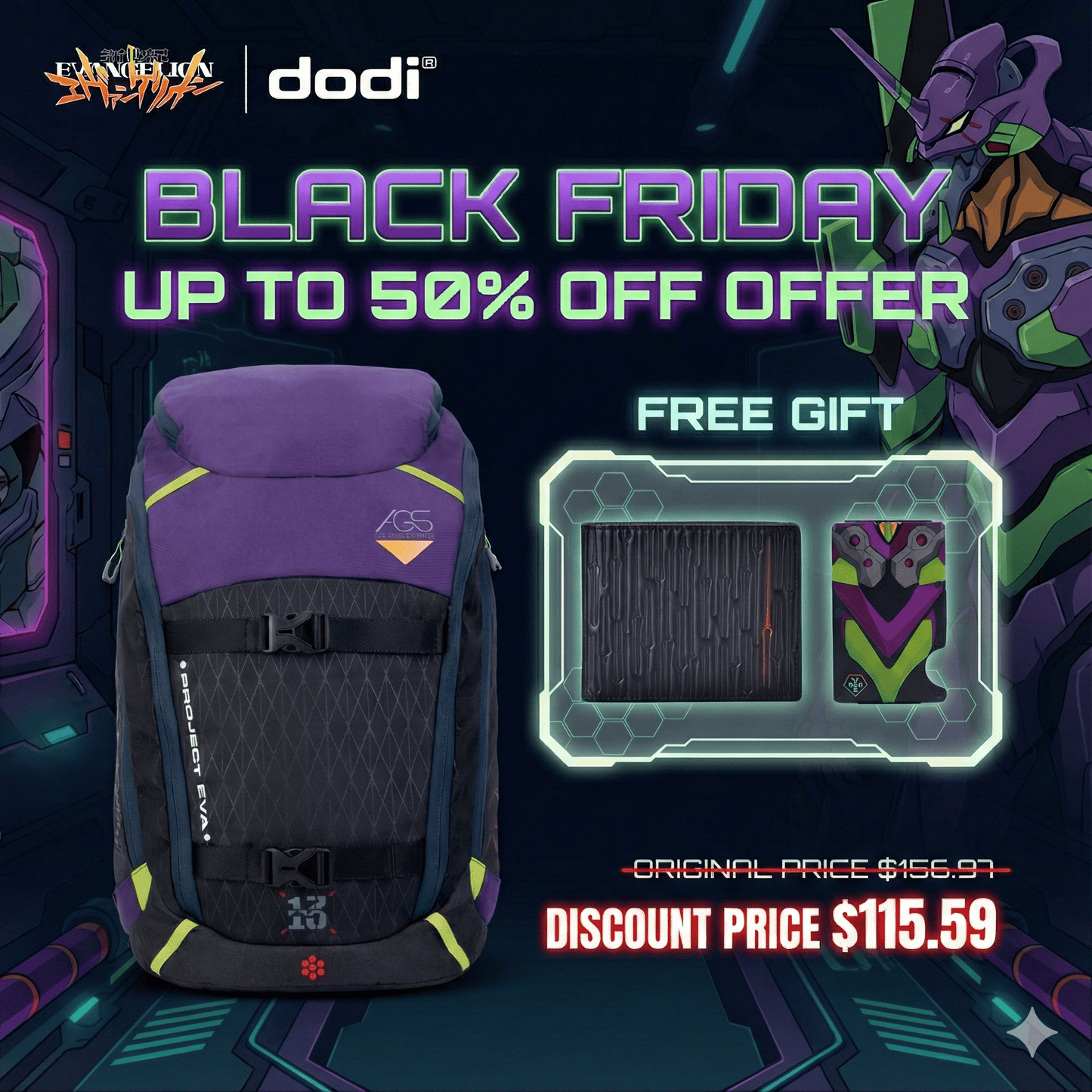 EVA Unit-13 Backpack BUNDLE (FREE CARDCASE)