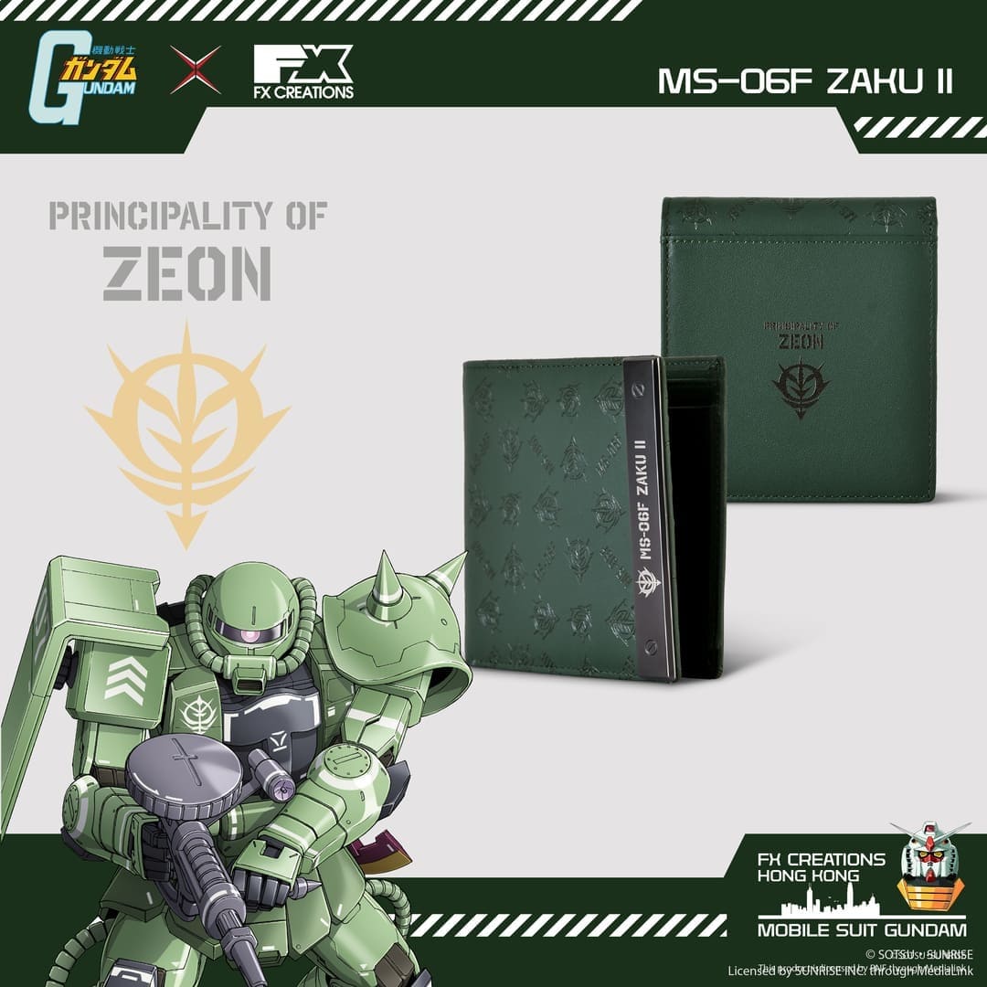 MS-06S CHAR'S ZAKU II Leather Bi-Fold Wallet