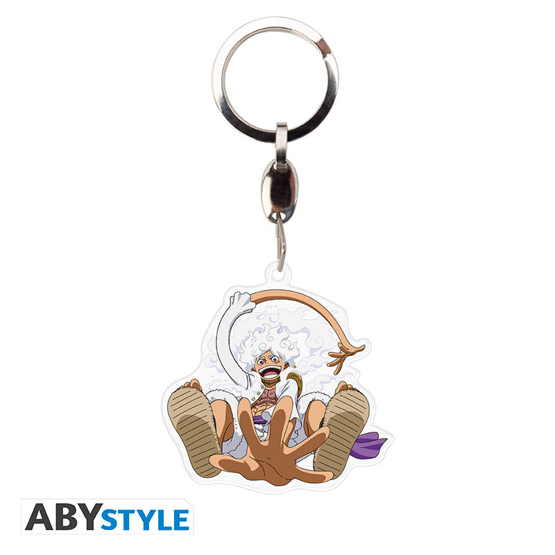 One Piece Luffy Gear Five Acrylic Keychain - Epic Anime Collectible Keyring