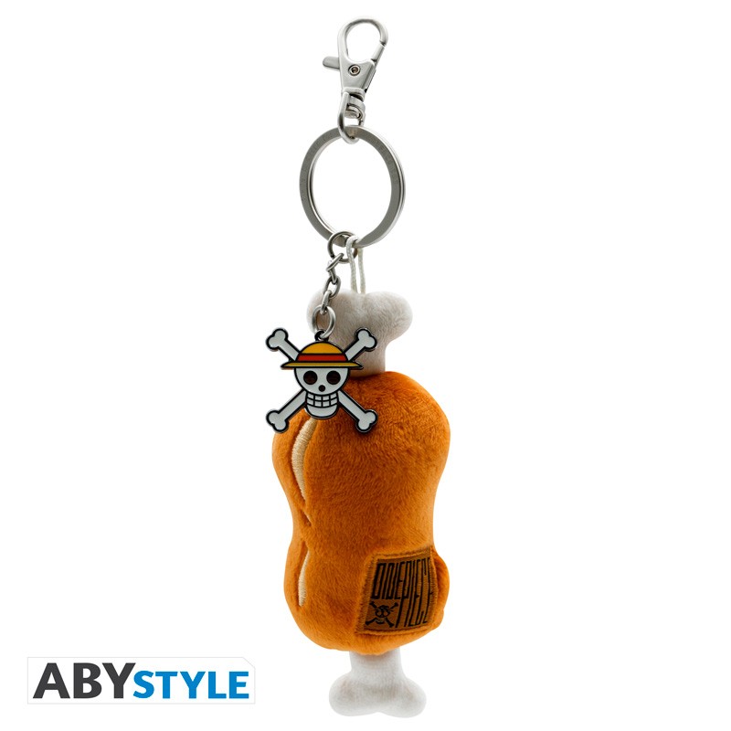 One Piece Luffy's Meat Skewer Keychain - Authentic Anime Collectible Accessory
