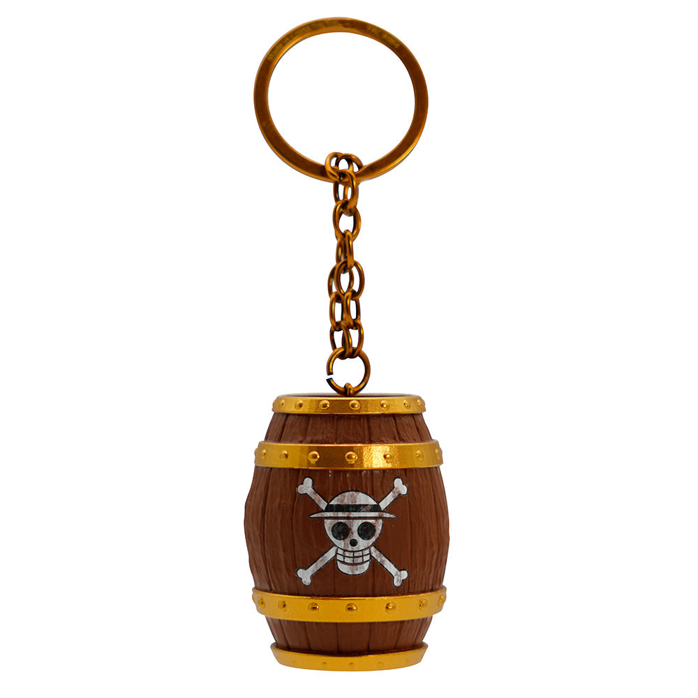 Official One Piece 3D Barrel Keychain - Durable Anime Collectible Key Holder Accessory