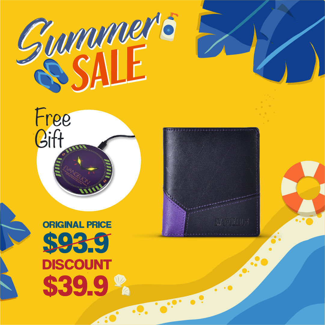 Evangelion Unit-01 Bi-Fold Wallet (Free Wireless Charger)